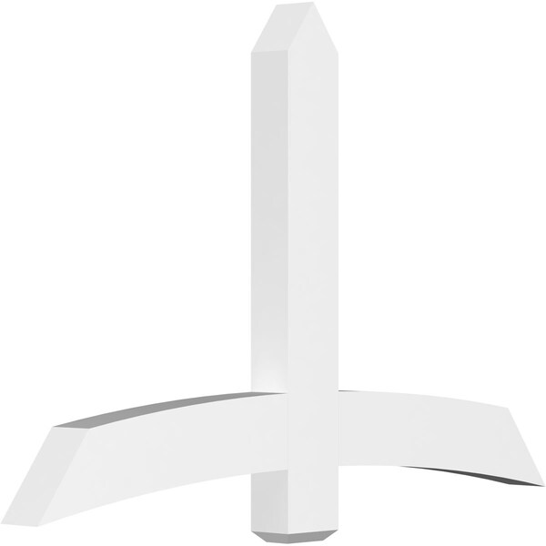 Ekena Millwork Bellingham Architectural Grade PVC Gable Bracket, 60"W x 40"H x 4"D x 6"F, 16/12 Pitch GBP060X40X0406BEL00 - main